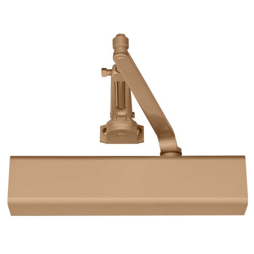 Norton 8501H 691 Grade 1 Tri Mount Friction Hold Open Door Closer Push or Pull Side Regular Adjustable Size 1 to 6 Plastic Cover Light Bronze Painted Finish Non-Handed 8501H 691