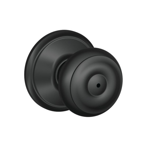 Schlage Residential F40 GEO 622 Privacy Lock Georgian Knob Black