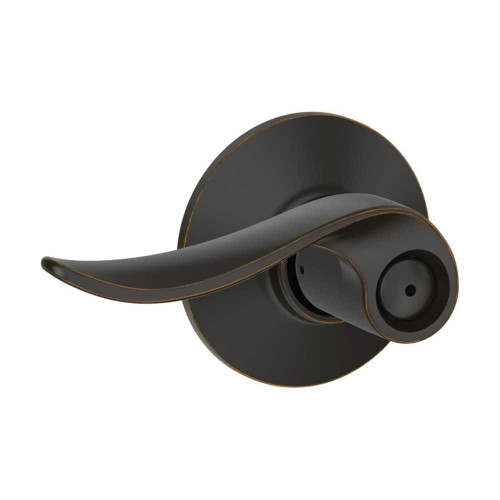 Schlage Residential F40 SAC 716 Grade 2 Privacy Lock Sacramento Lever Design Antique Bronze Finish F40 SAC 716