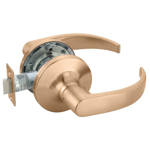 Yale PB5481LN 612 24V Fail Secure 24V No Cylinder Override Electrified Cylindrical Lock PB Lever Design Satin Bronze PB5481LN 612 24V