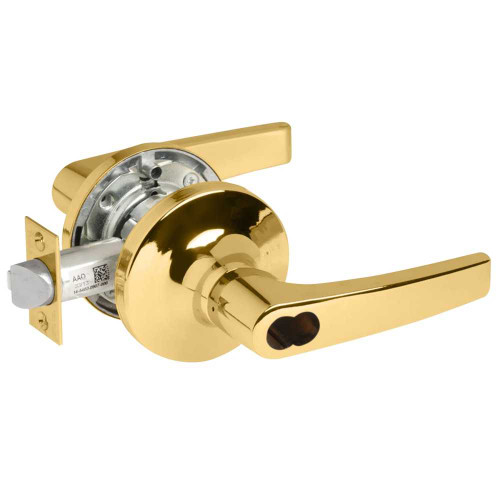 Yale SI-MO5491LN 605 12V Fail Secure 12V Electrified Cylindrical Lock MO Lever Design Schlage FSIC Prep Less Core Bright Brass SI-MO5491LN 605 12V