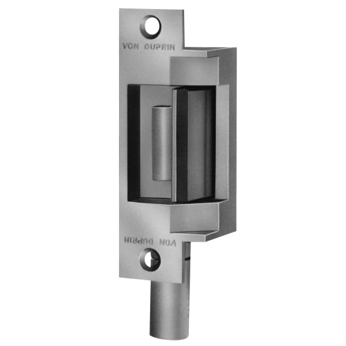 Von Duprin 6211 12V 32D DS Grade 1 Electric Strike Fail Secure Electrically Unlocked 12 VDC 4-7/8 x 1-1/4 Faceplate Fire Rated For use with Cylindrical or Mortise Locks on Single Doors Hollow Metal or Aluminum Frame Satin Stainless Steel Finish 6211 12V 32D DS
