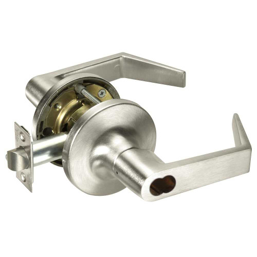 Yale M-AU5490LN 619 24V Fail Safe 24V Electrified Cylindrical Lock AU Lever Design Medeco LFIC Prep Less Core Satin Nickel M-AU5490LN 619 24V