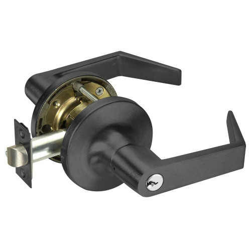 Yale AU5490LN REX 693 24V Fail Safe 24V Electrified Cylindrical Lock AU Lever Design REX Switch Black Painted AU5490LN REX 693 24V