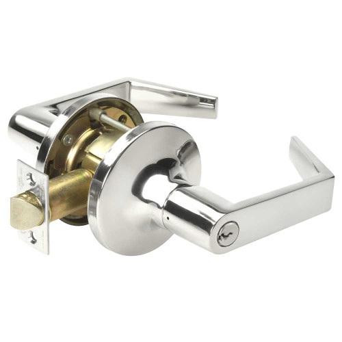 Yale AU5490LN 625 12V Fail Safe 12V Electrified Cylindrical Lock AU Lever Design Bright Chrome AU5490LN 625 12V