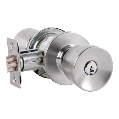Arrow MK12-DD-26D Grade 2 Storeroom Cylindrical Lock Darrin Knob Conventional Cylinder Satin Chrome Finish Non-handed MK12-DD-26D