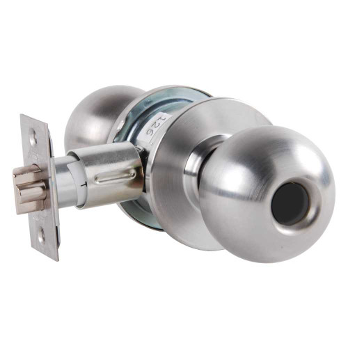 Arrow MK12-BD-26D-LC Grade 2 Storeroom Cylindrical Lock Ball Knob Conventional Less Cylinder Satin Chrome Finish Non-handed MK12-BD-26D-LC