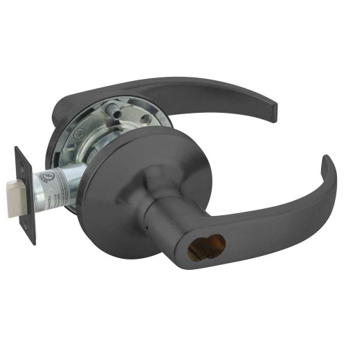 Yale PB5490LN 1210 LC 693 12V Fail Safe 12V Electrified Cylindrical Lock PB Lever Design 6-Pin LFIC Less Core Black Painted PB5490LN 1210 LC 693 12V