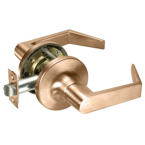 Yale AU5480LN 612 12V Fail Safe 12V No Cylinder Override Electrified Cylindrical Lock AU Lever Design Satin Bronze AU5480LN 612 12V