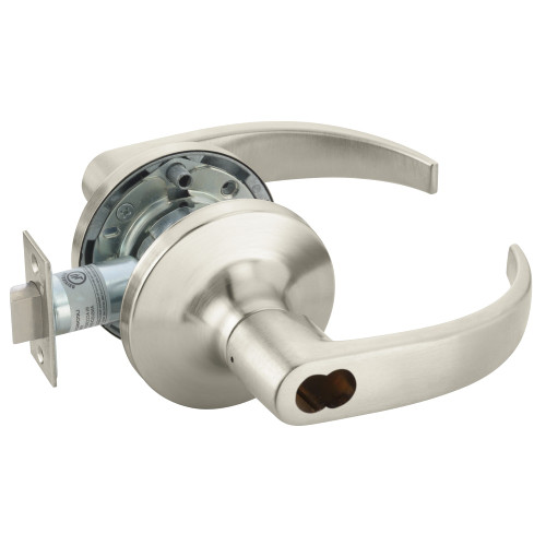 Yale PB5491LN 1210 LC 619 12V Fail Secure 12V Electrified Cylindrical Lock PB Lever Design 6-Pin LFIC Less Core Satin Nickel