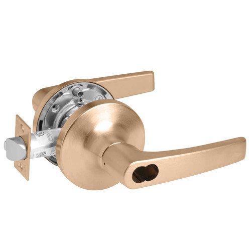Yale SI-MO5491LN REX 612 24V Fail Secure 24V Electrified Cylindrical Lock MO Lever Design Schlage FSIC Prep Less Core REX Satin Bronze SI-MO5491LN REX 612 24V