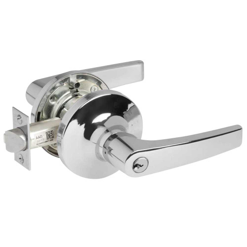 Yale MO5491LN 625 24V Fail Secure 24V Electrified Cylindrical Lock MO Lever Design Bright Chrome MO5491LN 625 24V