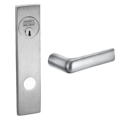 Sargent 60RX-8271-12V LE1E 32D Grade 1 Electric Mortise Lock Electrical Fail Secure Function 12VDC/24VDC 2-3/4 In Backset E Lever LE1 Escutcheon Sargent LFIC Prep Less Core Field Reversible Satin Stainless Steel