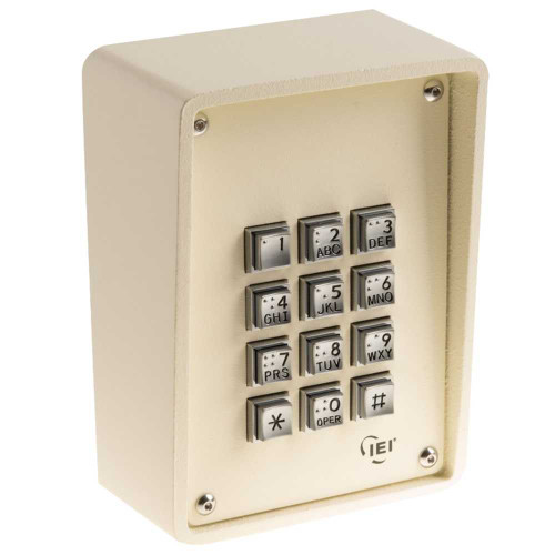 Nortek 212R Indoor/Outdoor Surface-Mount Ruggedized Keypad 120 Users Surface Mount Vandal Resistant Design Weather Resistant Self-Contained Metal Housing Durable Metal Braille Alpha-Numeric Keys 4 Onboard Programmable Timed Relays 212R