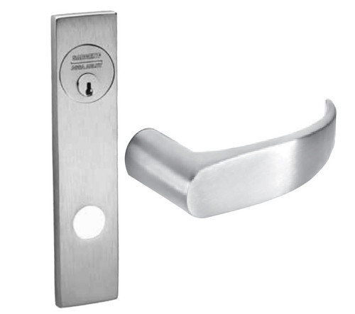 Sargent 60RX-8270-24V LE1P 32D Grade 1 Electric Mortise Lock Electrical Fail Safe Function 12VDC/24VDC 2-3/4 In Backset P Lever LE1 Escutcheon Sargent LFIC Prep Less Core Field Reversible Satin Stainless Steel