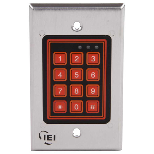 Nortek 232W Indoor/Outdoor Flush-Mount Weather Resistant Keypad 120 Users Single Gang Design 1 SPDT 2 amp Relay and three 1 amp SPDT Relays Door Position Monitoring Door Ajar Forced Door Alarm Shunt Outputs 232W