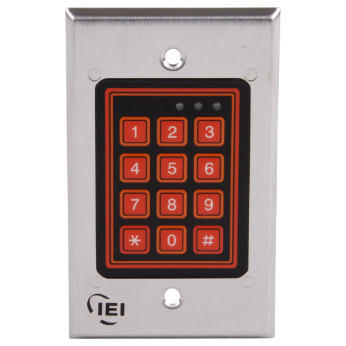 Nortek 232W Indoor/Outdoor Flush-Mount Weather Resistant Keypad 120 Users Single Gang Design 1 SPDT 2 amp Relay and three 1 amp SPDT Relays Door Position Monitoring Door Ajar Forced Door Alarm Shunt Outputs