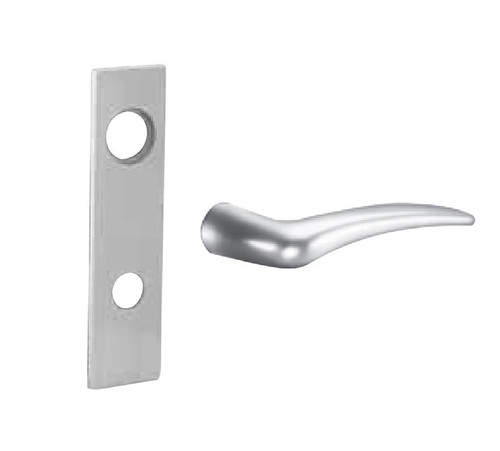 Sargent 70-8273-24V LW1A 26D LH Double Cylinder Fail Secure 24V Electrified Mortise Lock LW1 Escutcheon A Lever Left Hand SFIC Prep Less Core Satin Chrome