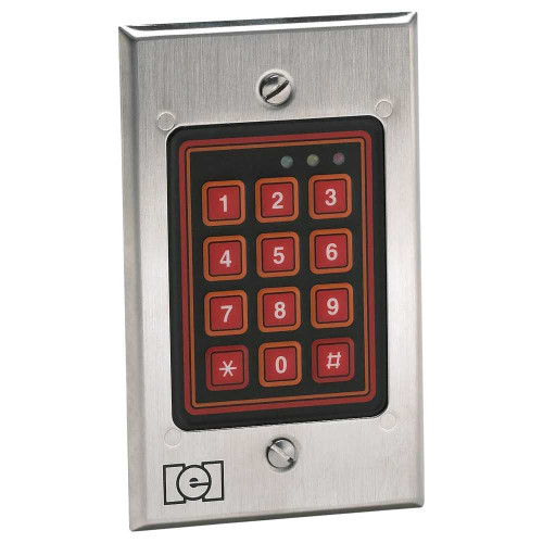 Nortek 212W Indoor/Outdoor Flush-Mount Weather Resistant Keypad 120 Users Single Gang Design 1 SPDT 2 amp Relay and three 50mA Negative Voltage Outputs Indoor/Outdoor use 212W