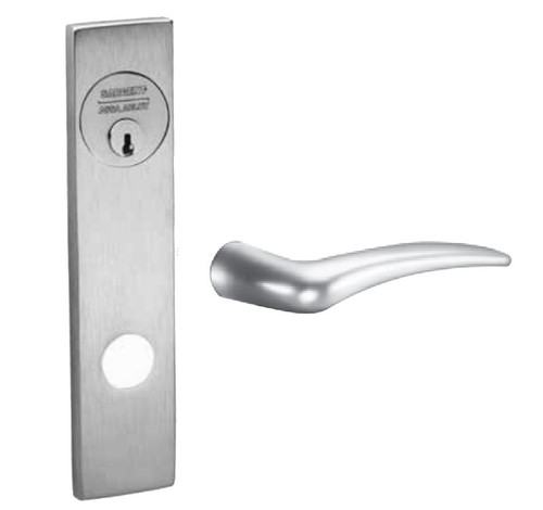 Sargent 70RX-8271-24V LE1A 32D LH Fail Secure 24V Electrified Mortise Lock LE1 Escutcheon A Lever Left Hand SFIC Prep Less Core RX Switch Satin Stainless Steel