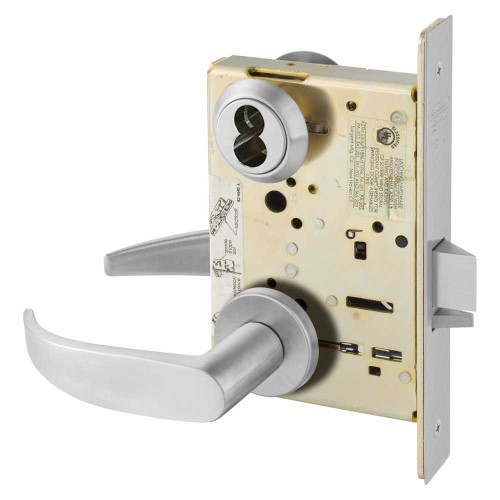 Sargent 60-8237 LNP 26D Classroom Mortise Lock LN Rose P Lever LFIC Prep Less Core Satin Chrome 60-8237 LNP 26D
