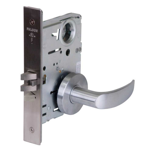 Falcon MA561L AG 626 Grade 1 Classroom Mortise Lock Less Conventional Cylinder Avalon Lever Gala Rose Satin Chrome Finish Field Reversible MA561L AG 626