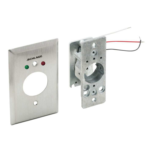 Schlage Electronics 653-041 L2 SF-626 653 Keyswitch SPDT-Counter Clockwise Maintained Less Cylinder 2 LEDs Red and Green Key Remove One Position Satin Chrome Finish 653-041 L2 SF-626