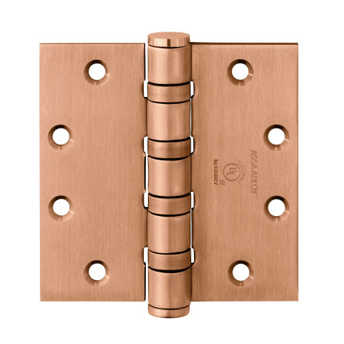 McKinney T4A3386 4-1/2X4-1/2 10 Full Mortise Hinge 5-Knuckle Heavy Weight 4-1/2 by 4-1/2 Square Corner Satin Bronze Clear Coated Finish