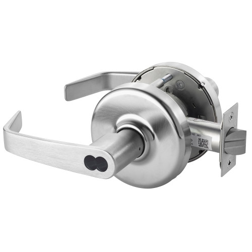 Corbin Russwin CL3393 NZD 626 CL7 Grade 1 Service Station Cylindrical Lock Newport Lever LFIC 7-Pin Less Core Satin Chrome Finish Non-handed
