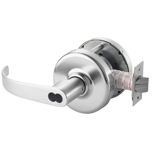 Corbin Russwin CL3381 PZD 626 M08 Grade 1 Keyed Lever x Blank Plate Cylindrical Lock Princeton Lever SFIC Less Core Satin Chrome Finish Non-handed