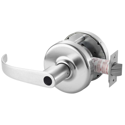 Corbin Russwin CL3391 PZD 626 LC Grade 1 Keyed Lever x Turnpiece Cylindrical Lock Princeton Lever Conventional Less Cylinder Satin Chrome Finish Non-handed CL3391 PZD 626 LC