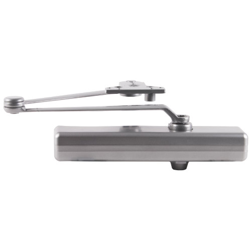 LCN 1461-EDA 689 Grade 1 Parallel Arm Surface Closer Push Side Double Lever Arm Heavy Duty Slim Plastic Cover 110 Deg Swing Extra Duty Arm Aluminum Painted Finish Non-Handed