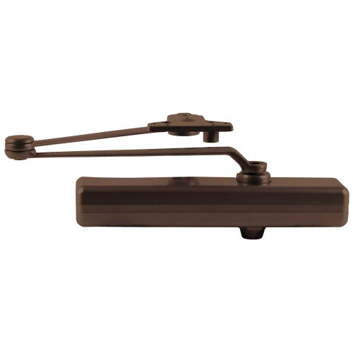 LCN 1461-EDA 695 Grade 1 Parallel Arm Surface Closer Push Side Double Lever Arm Heavy Duty Slim Plastic Cover 110 Deg Swing Extra Duty Arm Dark Bronze Painted Finish Non-Handed 1461-EDA 695