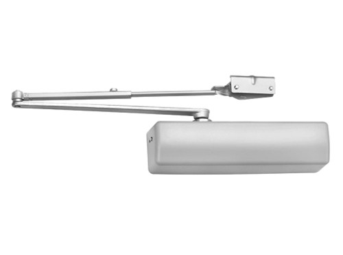Corbin Russwin DC3220 A1 689 M54 Grade 1 Surface Door Closer Double Lever Arm Friction Hold Open Push Side Mount Size 1-6 Full Cover Aluminum Painted Finish Non-Handed DC3220 A1 689 M54