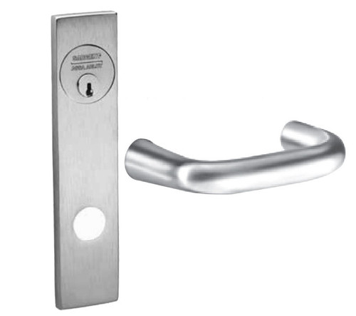 Sargent 60RX-8271-12V LE1J 15 Grade 1 Electric Mortise Lock Electrical Fail Secure Function 12VDC/24VDC 2-3/4 In Backset J Lever LE1 Escutcheon Sargent LFIC Prep Less Core Field Reversible Satin Nickel Plated Clear Coated