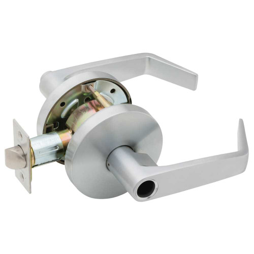 Falcon W511LD D 626 Grade 2 Entry/Office Cylindrical Lock Less Cylinder Dane Lever Standard Rose Satin Chrome Finish Non-handed W511LD D 626