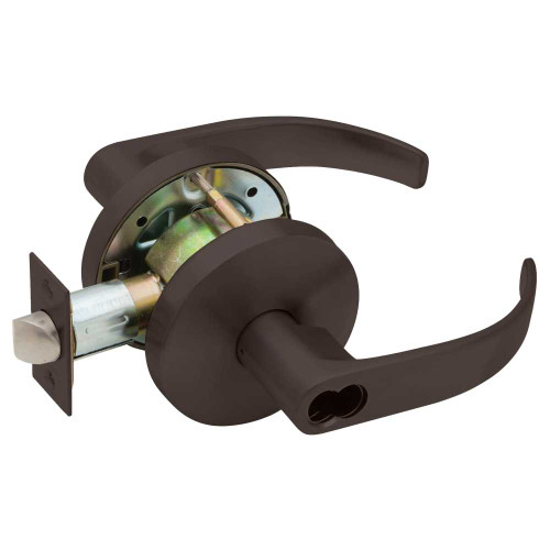 Falcon W561BD Q 613 Grade 2 Classroom Cylindrical Lock SFIC Prep Less Core Quantum Lever Standard Rose Dark Oxidized Satin Bronze Oil Rubbed Finish Non-handed W561BD Q 613