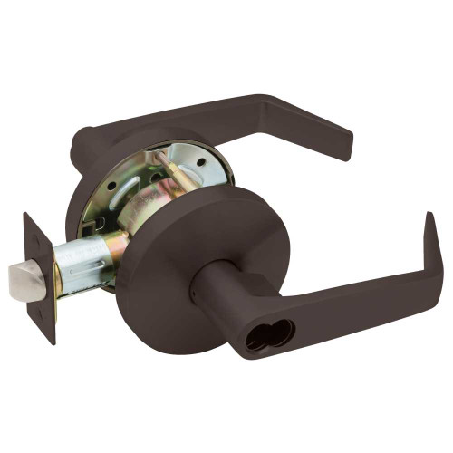 Falcon W561BD D 613 Grade 2 Classroom Cylindrical Lock SFIC Prep Less Core Dane Lever Standard Rose Dark Oxidized Satin Bronze Oil Rubbed Finish Non-handed W561BD D 613