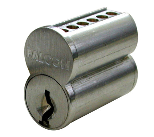 Falcon CB846 H 626 SFIC 6-Pin Core 6-Pin H Keyway Uncombinated 0 Keys Satin Chrome Finish Non-Handed