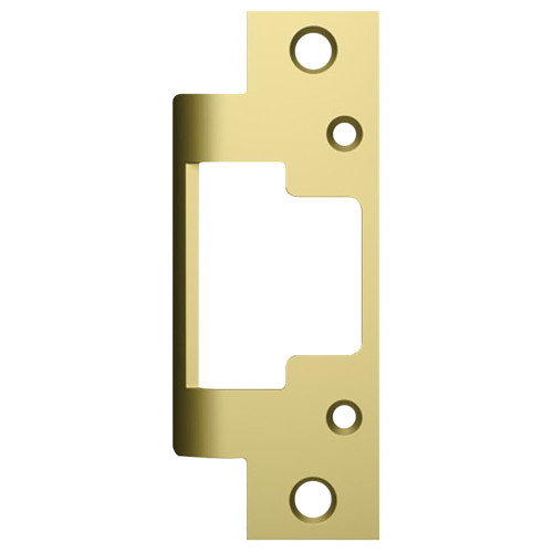 HES 801 606 Faceplate Only 8000/8300 Series 4-7/8 x 1-1/4 Flat with Square Corners Satin Brass