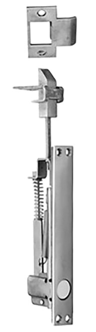 Rockwood 2805 US26D Self Latching Top Bolt Only for Metal Doors 1 by 6-3/4 Satin Chrome Finish 2805 US26D