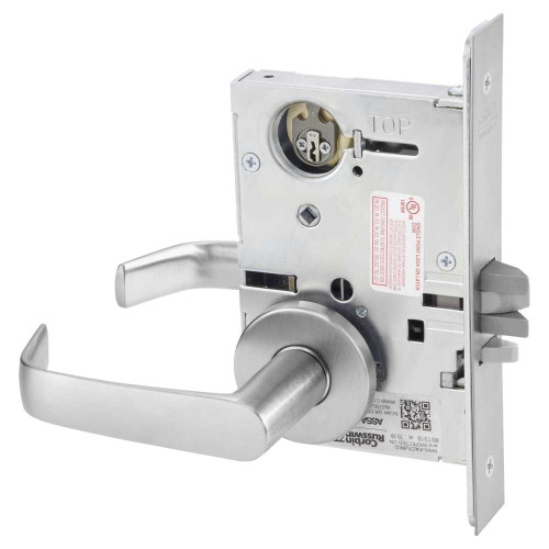 Corbin Russwin ML2057 NSA 626 LC Storeroom or Closet Mortise Lock NS Lever A Rose Satin Chrome ML2057 NSA 626 LC