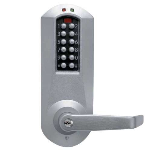 Kaba E-Plex E5066XSWL-626-41 E-Plex 5000 Mortise Lock Winston Lever 100 Access Codes 3000 Audit Events KIL Schlage C Keyway Satin Chrome E5066XSWL-626-41