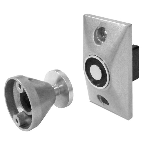 SDC EH201224A Magnetic Door Holder and Releasing Device Semi-Flush Mount 12/24VAC/DC Aluminum Painted