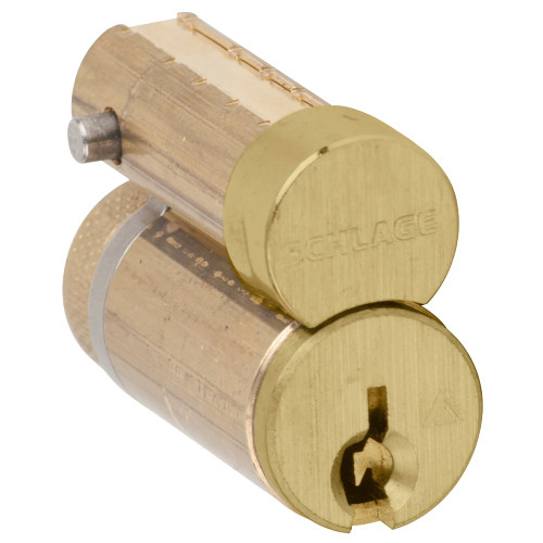 Schlage 23-030 C145 606 FSIC Core 6-pin C145 Keyway 1 Bitted 2 Keys Satin Brass Finish Non-handed