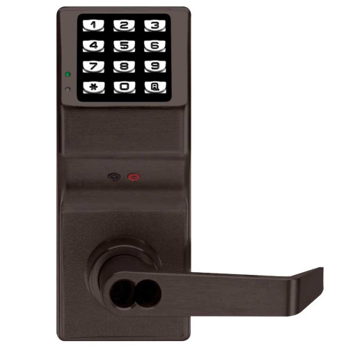 Alarm Lock DL3200IC US10B Trilogy Electronic Digital Lock Lever Trim Standard Interchangeable Core KO Cylinder Prep Dark Oxidized Satin Bronze Oil Rubbed DL3200IC US10B