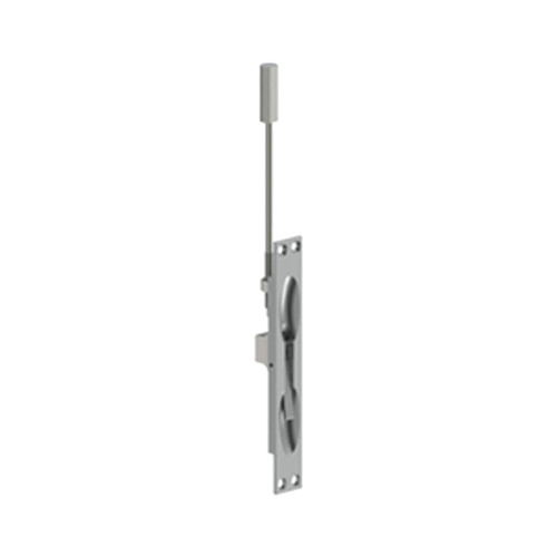 Hager 282D US26D Brass Manual Flush Bolt 12 Rod Length 1 by 6-3/4 Face Plate 3/4 Bolt Throw 3/4 Bolt Backset 15/16 by 2-1/4 Strike Satin Chrome Finish 282D US26D