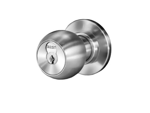 BEST 8KW37DEL4CS3611 Fail Safe 24VDC Cylindrical Knob Lock 4C Design Bright Bronze 8KW37DEL4CS3611
