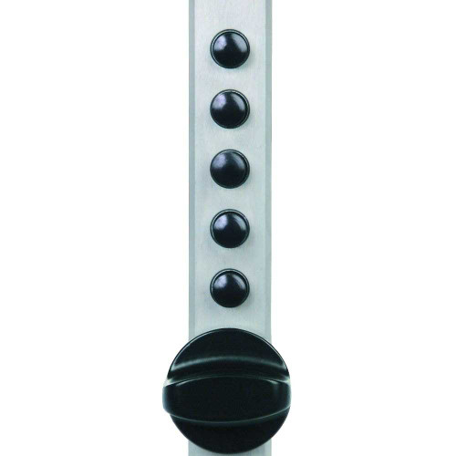 Kaba Simplex 9622C12-26D-41 Cabinet Lock Wood Application End Throw Clutch Ball Bearing Knob Without Trim Plate Spring Latch Key Override Satin Chrome 9622C12-26D-41
