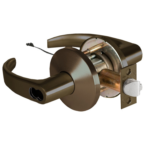 BEST 9KW47DEL14LS3613 Grade 1 Electric Cylindrical Lock Electronically Locked 3-3/4 Backset Fail Safe 24VDC 14L Design Oil Rubbed Bronze